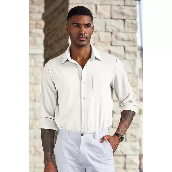 COOFANDY Men's Casual Button Down Shirts Wrinkle Free Long Sleeve Dress Shirts