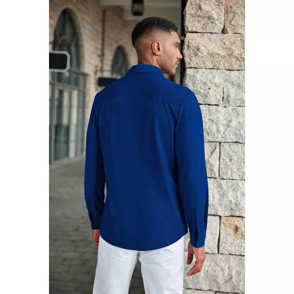 COOFANDY Men's Casual Button Down Shirts Wrinkle Free Long Sleeve Dress Shirts