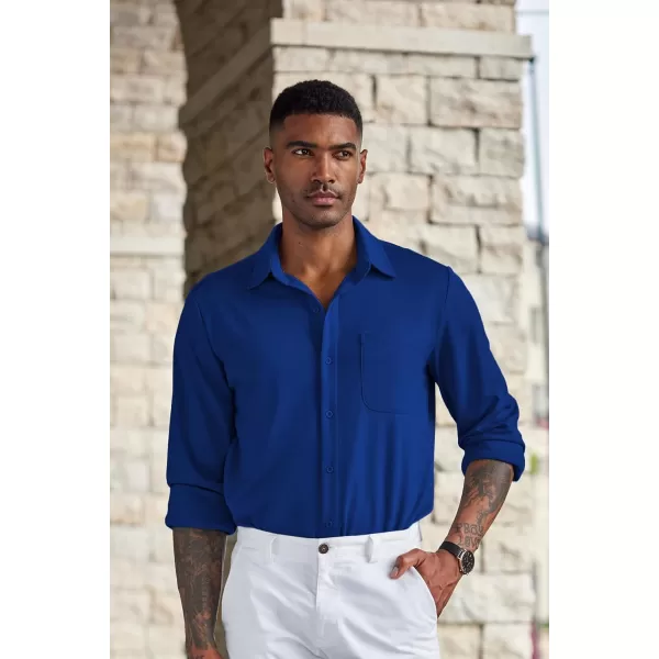 COOFANDY Men's Casual Button Down Shirts Wrinkle Free Long Sleeve Dress Shirts