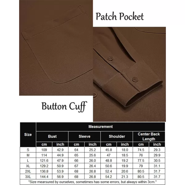 COOFANDY Men's Casual Button Down Shirts Wrinkle Free Long Sleeve Dress Shirts