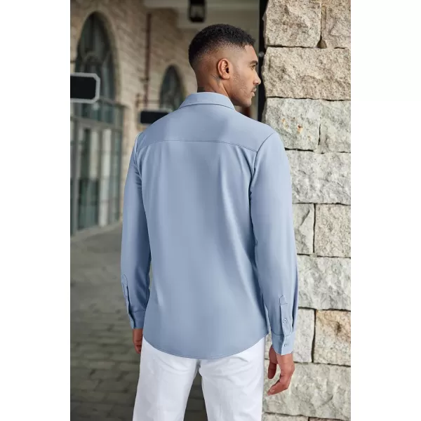 COOFANDY Men's Casual Button Down Shirts Wrinkle Free Long Sleeve Dress Shirts