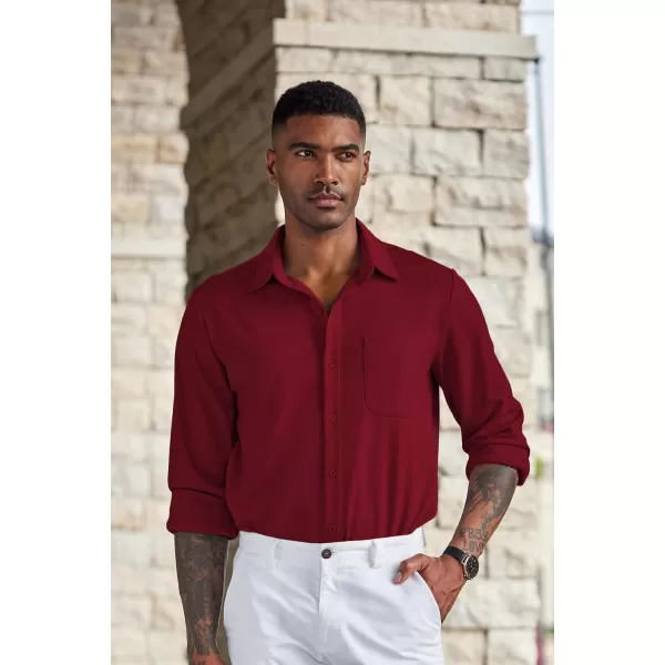 COOFANDY Men's Casual Button Down Shirts Wrinkle Free Long Sleeve Dress Shirts
