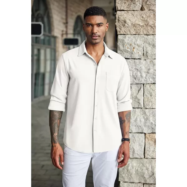COOFANDY Men's Casual Button Down Shirts Wrinkle Free Long Sleeve Dress Shirts