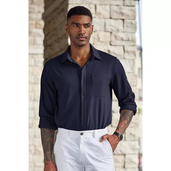 COOFANDY Men's Casual Button Down Shirts Wrinkle Free Long Sleeve Dress Shirts