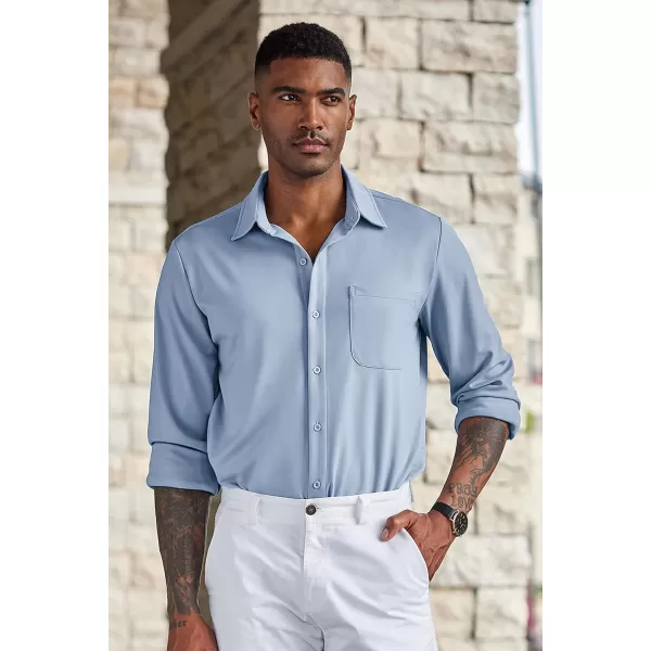 COOFANDY Men's Casual Button Down Shirts Wrinkle Free Long Sleeve Dress Shirts