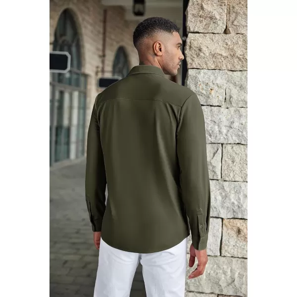 COOFANDY Men's Casual Button Down Shirts Wrinkle Free Long Sleeve Dress Shirts