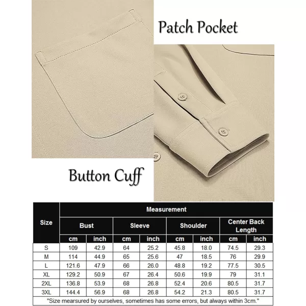 COOFANDY Men's Casual Button Down Shirts Wrinkle Free Long Sleeve Dress Shirts