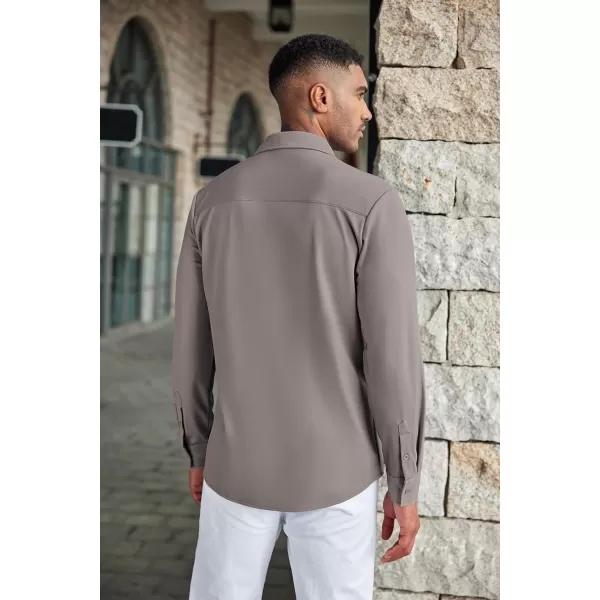 COOFANDY Men's Casual Button Down Shirts Wrinkle Free Long Sleeve Dress Shirts