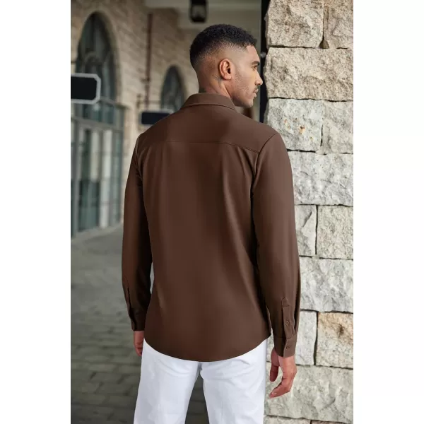 COOFANDY Men's Casual Button Down Shirts Wrinkle Free Long Sleeve Dress Shirts