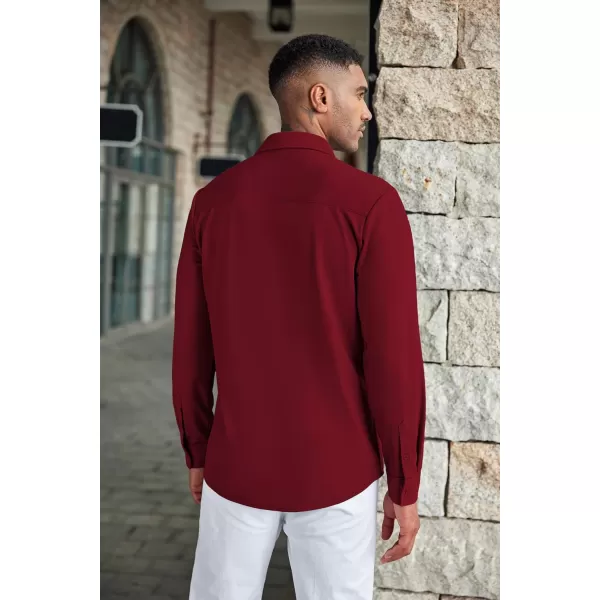 COOFANDY Men's Casual Button Down Shirts Wrinkle Free Long Sleeve Dress Shirts
