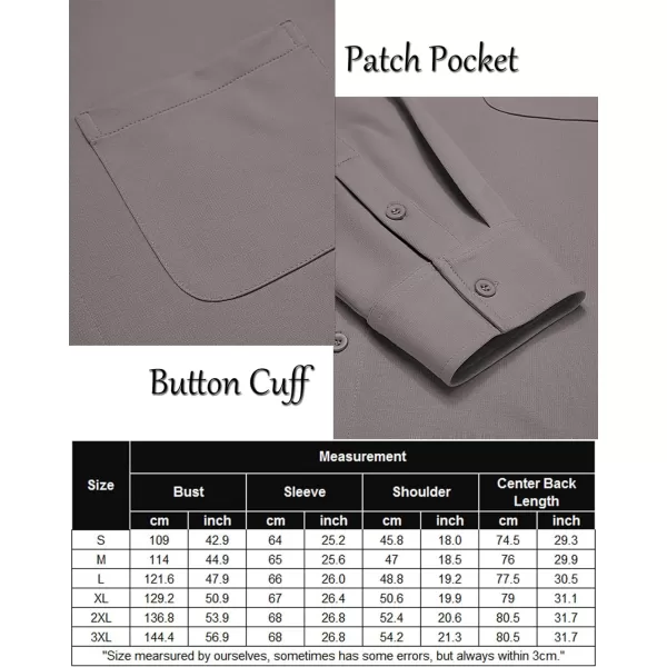 COOFANDY Men's Casual Button Down Shirts Wrinkle Free Long Sleeve Dress Shirts