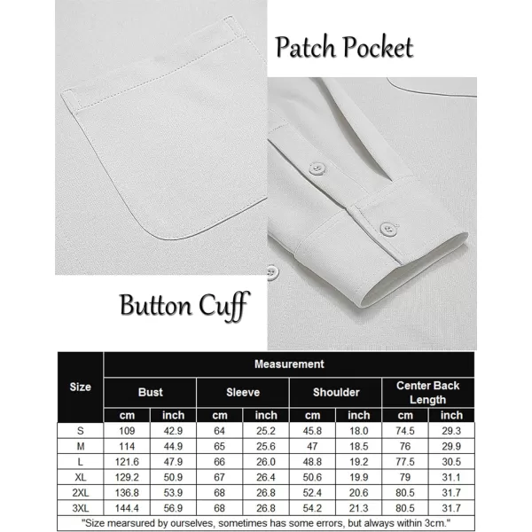 COOFANDY Men's Casual Button Down Shirts Wrinkle Free Long Sleeve Dress Shirts