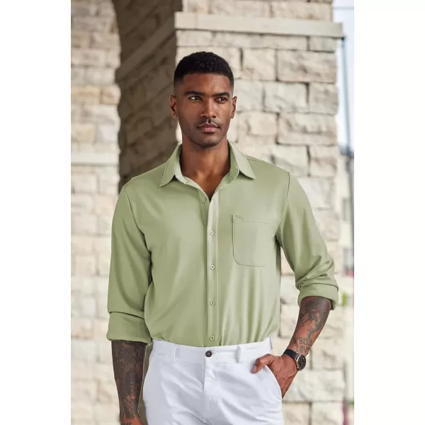 COOFANDY Men's Casual Button Down Shirts Wrinkle Free Long Sleeve Dress Shirts
