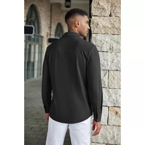 COOFANDY Men's Casual Button Down Shirts Wrinkle Free Long Sleeve Dress Shirts
