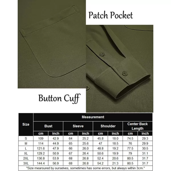 COOFANDY Men's Casual Button Down Shirts Wrinkle Free Long Sleeve Dress Shirts