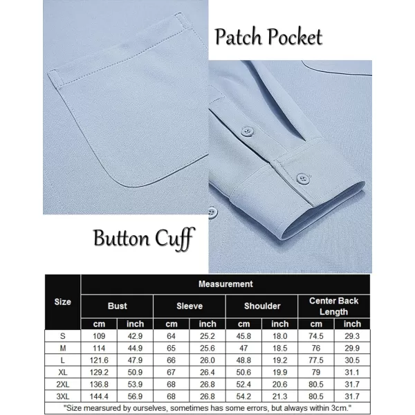 COOFANDY Men's Casual Button Down Shirts Wrinkle Free Long Sleeve Dress Shirts