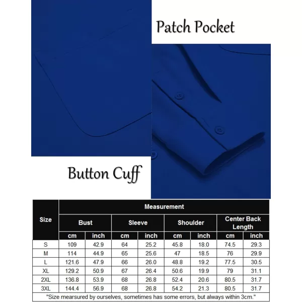 COOFANDY Men's Casual Button Down Shirts Wrinkle Free Long Sleeve Dress Shirts
