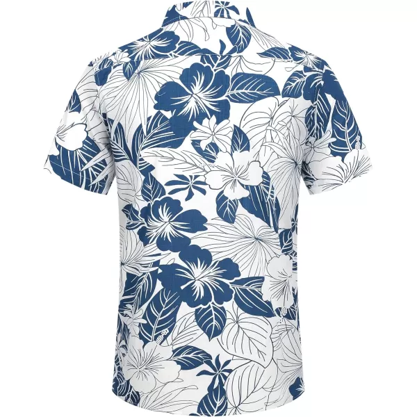 COOFANDY Mens Casual Cotton Linen Shirt Short Sleeve Button Up Shirts Summer Beach Top