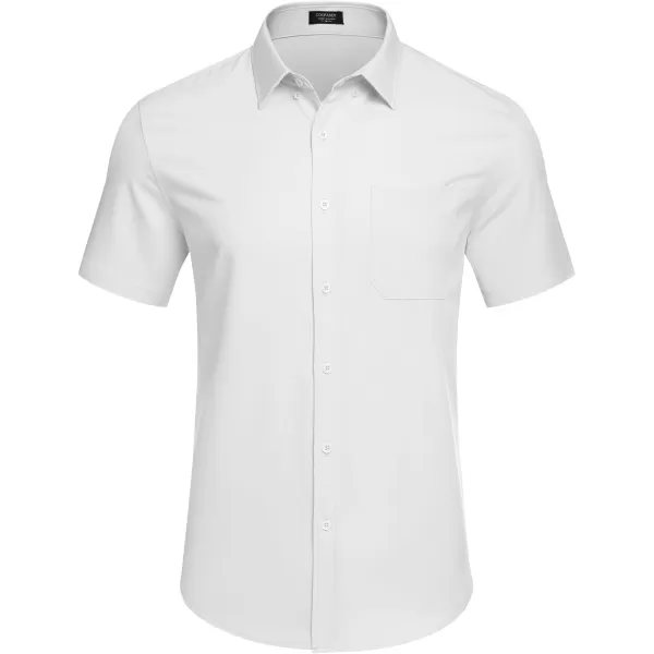 COOFANDY Mens Casual Dress Shirt Short Sleeve Wrinkle Free Dress Shirt Business Casual Shirts