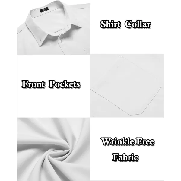 COOFANDY Mens Casual Dress Shirt Short Sleeve Wrinkle Free Dress Shirt Business Casual Shirts