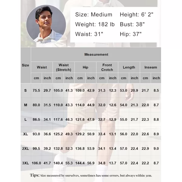 COOFANDY Mens Casual Elastic Waist Pull On Shorts Cotton Drawstring Relaxed Fit Summer Dress Shorts with Pockets