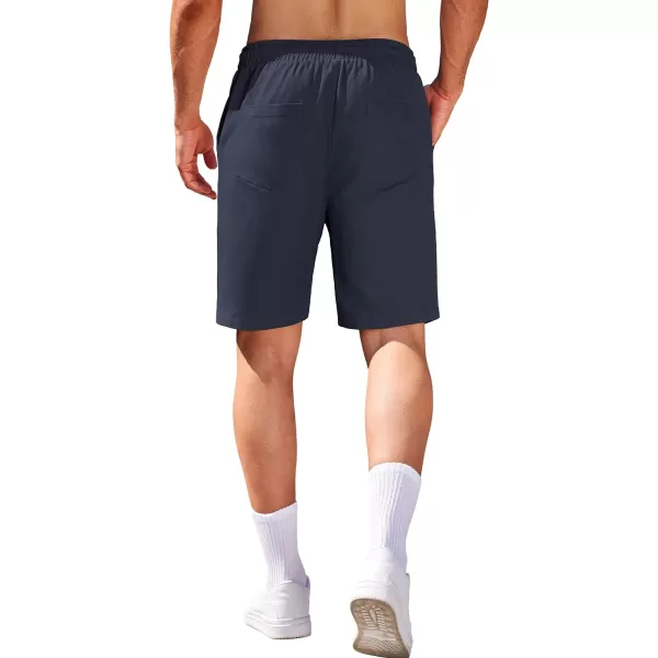 COOFANDY Mens Casual Elastic Waist Pull On Shorts Cotton Drawstring Relaxed Fit Summer Dress Shorts with Pockets