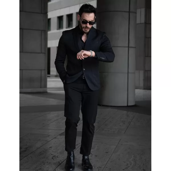 COOFANDY Men's Casual Knit Blazer Suit Jacket Lightweight Sport Coats Two Button