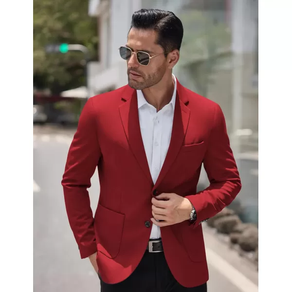 COOFANDY Men's Casual Knit Blazer Suit Jacket Lightweight Sport Coats Two Button
