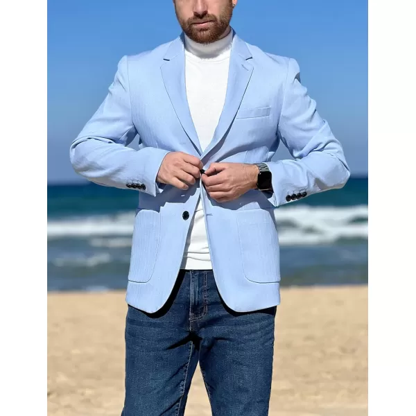 COOFANDY Men's Casual Knit Blazer Suit Jacket Lightweight Sport Coats Two Button