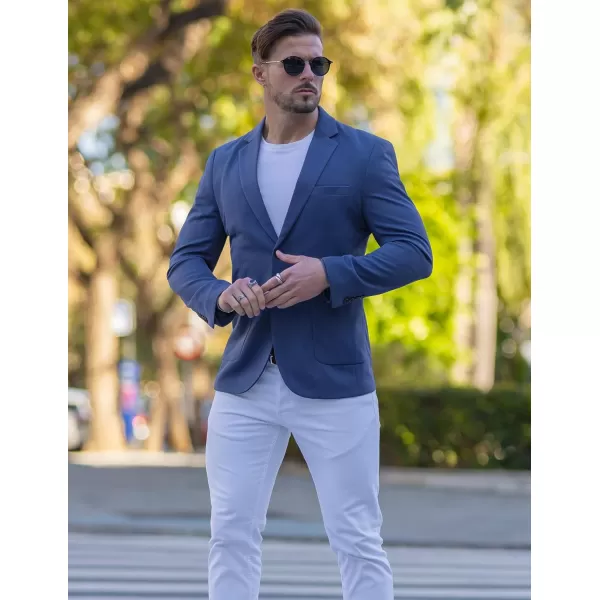 COOFANDY Men's Casual Knit Blazer Suit Jacket Lightweight Sport Coats Two Button