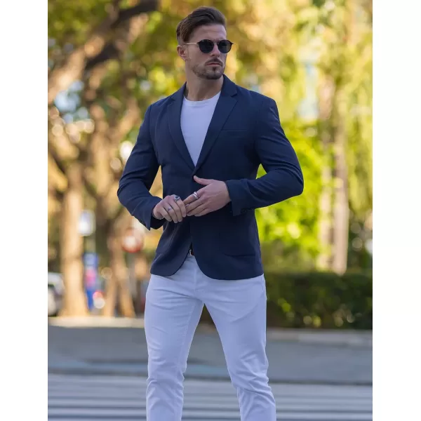 COOFANDY Men's Casual Knit Blazer Suit Jacket Lightweight Sport Coats Two Button