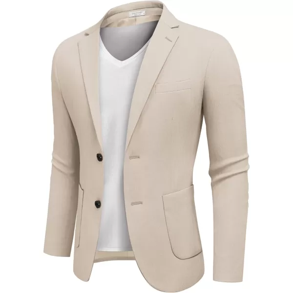 COOFANDY Men's Casual Knit Blazer Suit Jacket Lightweight Sport Coats Two Button