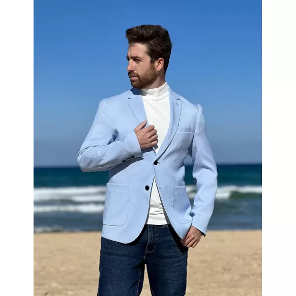 COOFANDY Men's Casual Knit Blazer Suit Jacket Lightweight Sport Coats Two Button