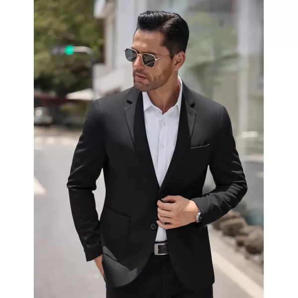 COOFANDY Men's Casual Knit Blazer Suit Jacket Lightweight Sport Coats Two Button