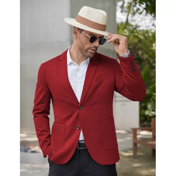 COOFANDY Men's Casual Knit Blazer Suit Jacket Lightweight Sport Coats Two Button