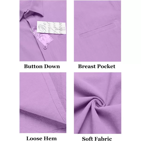 COOFANDY Mens Casual Linen Shirt Short Sleeve Button Down Shirt Summer Beach Hawaiian Shirts