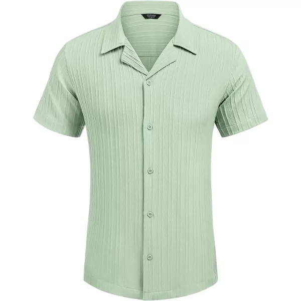 COOFANDY Men's Casual Shirts Short Sleeve Button Down Shirts Fashion Textured Summer Beach Shirt