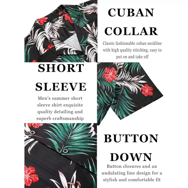 COOFANDY Men's Casual Shirts Short Sleeve Button Down Shirts Fashion Textured Summer Beach Shirt