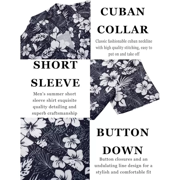 COOFANDY Men's Casual Shirts Short Sleeve Button Down Shirts Fashion Textured Summer Beach Shirt