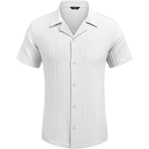 COOFANDY Men's Casual Shirts Short Sleeve Button Down Shirts Fashion Textured Summer Beach Shirt