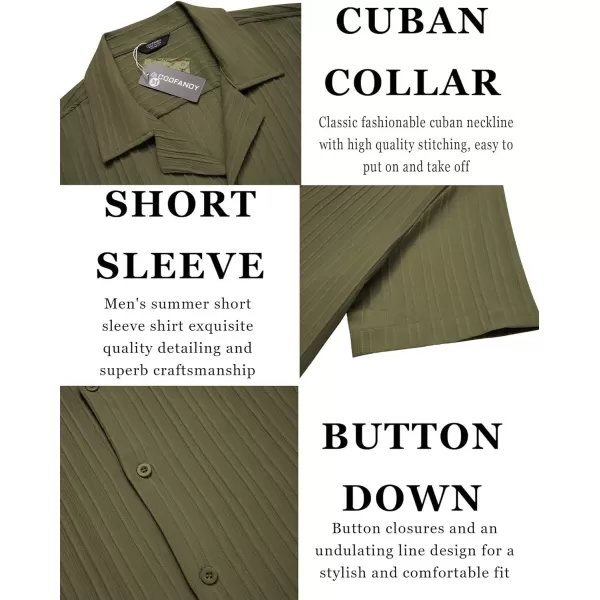 COOFANDY Men's Casual Shirts Short Sleeve Button Down Shirts Fashion Textured Summer Beach Shirt