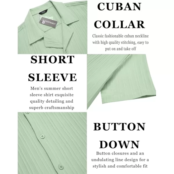 COOFANDY Men's Casual Shirts Short Sleeve Button Down Shirts Fashion Textured Summer Beach Shirt