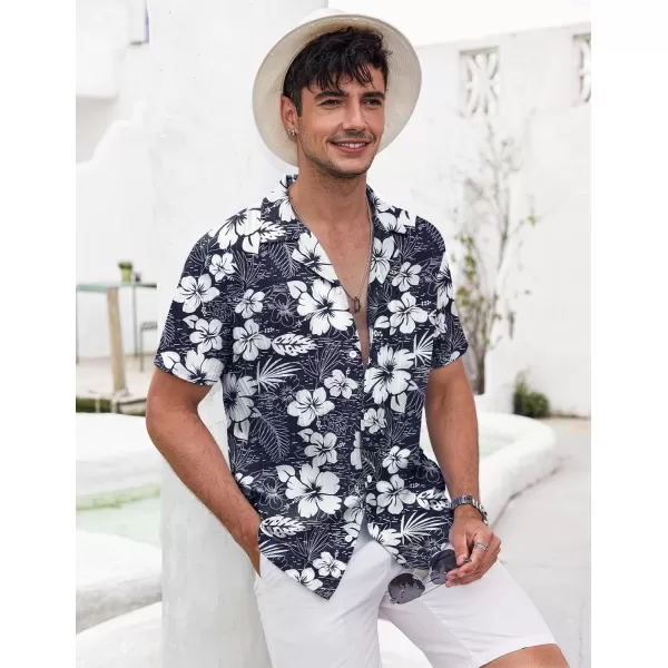 COOFANDY Men's Casual Shirts Short Sleeve Button Down Shirts Fashion Textured Summer Beach Shirt