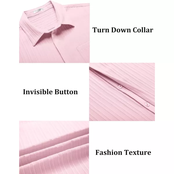 COOFANDY Mens Casual Shirts Short Sleeve Button Down Shirts Fashion Textured Summer Beach Shirt