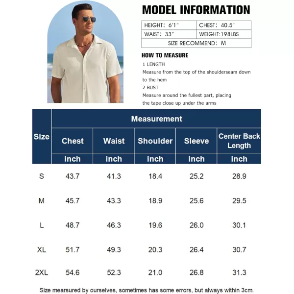 COOFANDY Men's Casual Shirts Short Sleeve Waffle Knit Button Down Shirt Summer Beach Tops