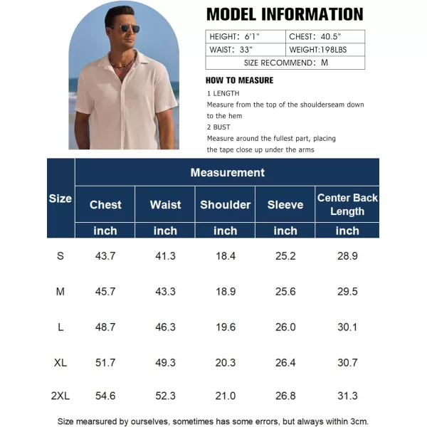 COOFANDY Men's Casual Shirts Short Sleeve Waffle Knit Button Down Shirt Summer Beach Tops