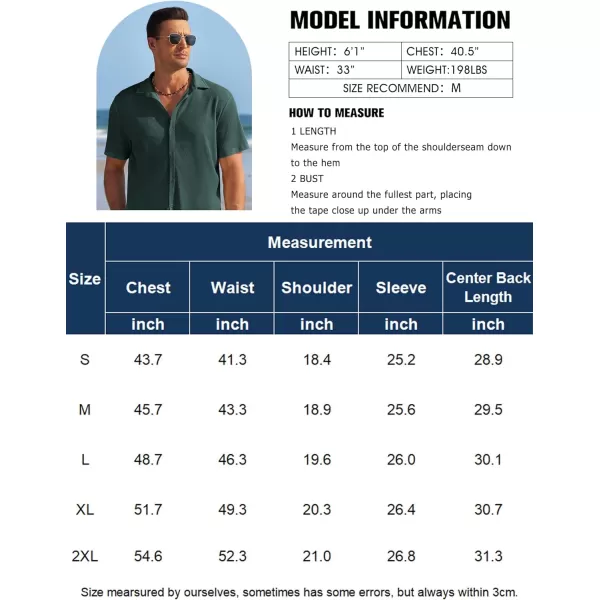 COOFANDY Men's Casual Shirts Short Sleeve Waffle Knit Button Down Shirt Summer Beach Tops