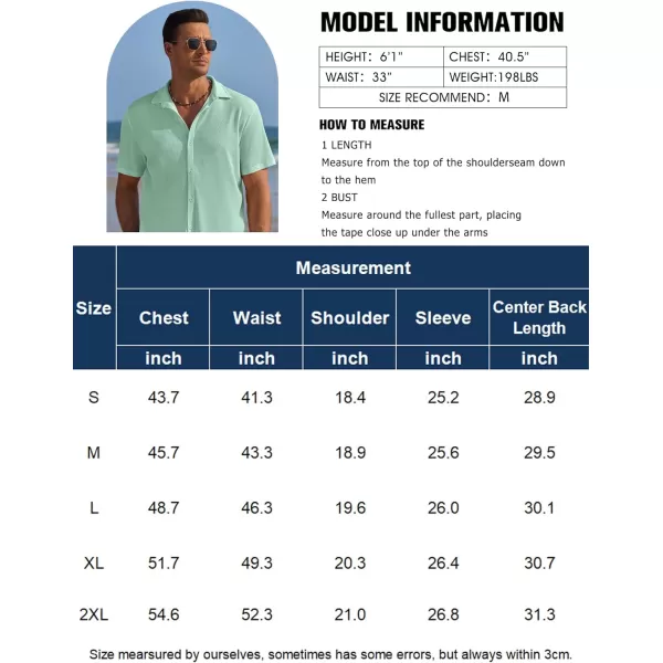 COOFANDY Men's Casual Shirts Short Sleeve Waffle Knit Button Down Shirt Summer Beach Tops