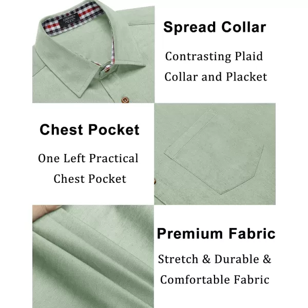 COOFANDY Men's Casual Short Sleeve Button Down Dress Shirt Denim Work Shirts