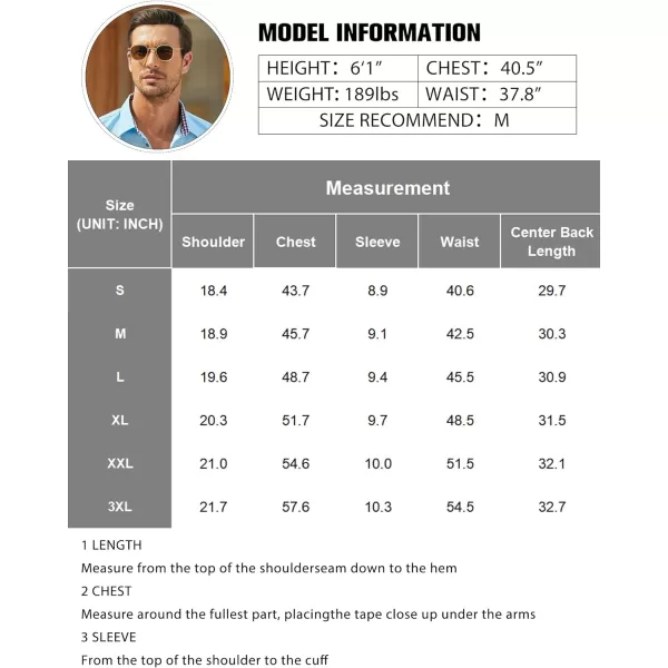 COOFANDY Men's Casual Short Sleeve Button Down Dress Shirt Denim Work Shirts